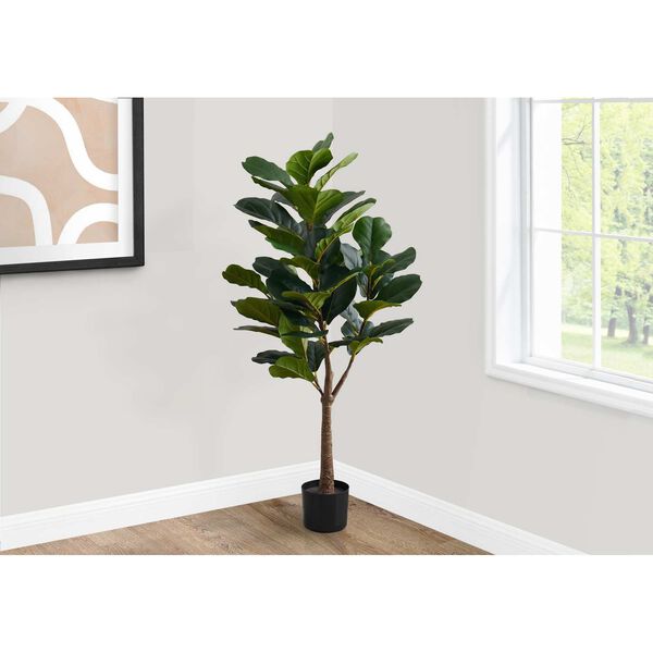 Black Green 47-Inch Indoor Floor Potted Real Touch Decorative Artificial Plant, image 2